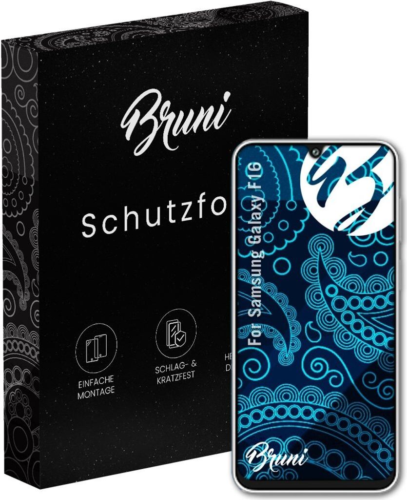 Bruni Basics-Clear 2x Schutzfolie kompatibel mit Samsung Galaxy F16 Folie