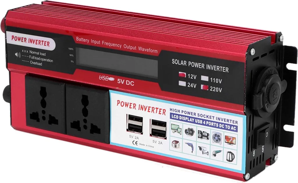 Chargeur solaire 750W à écran digital et quadruple port USB