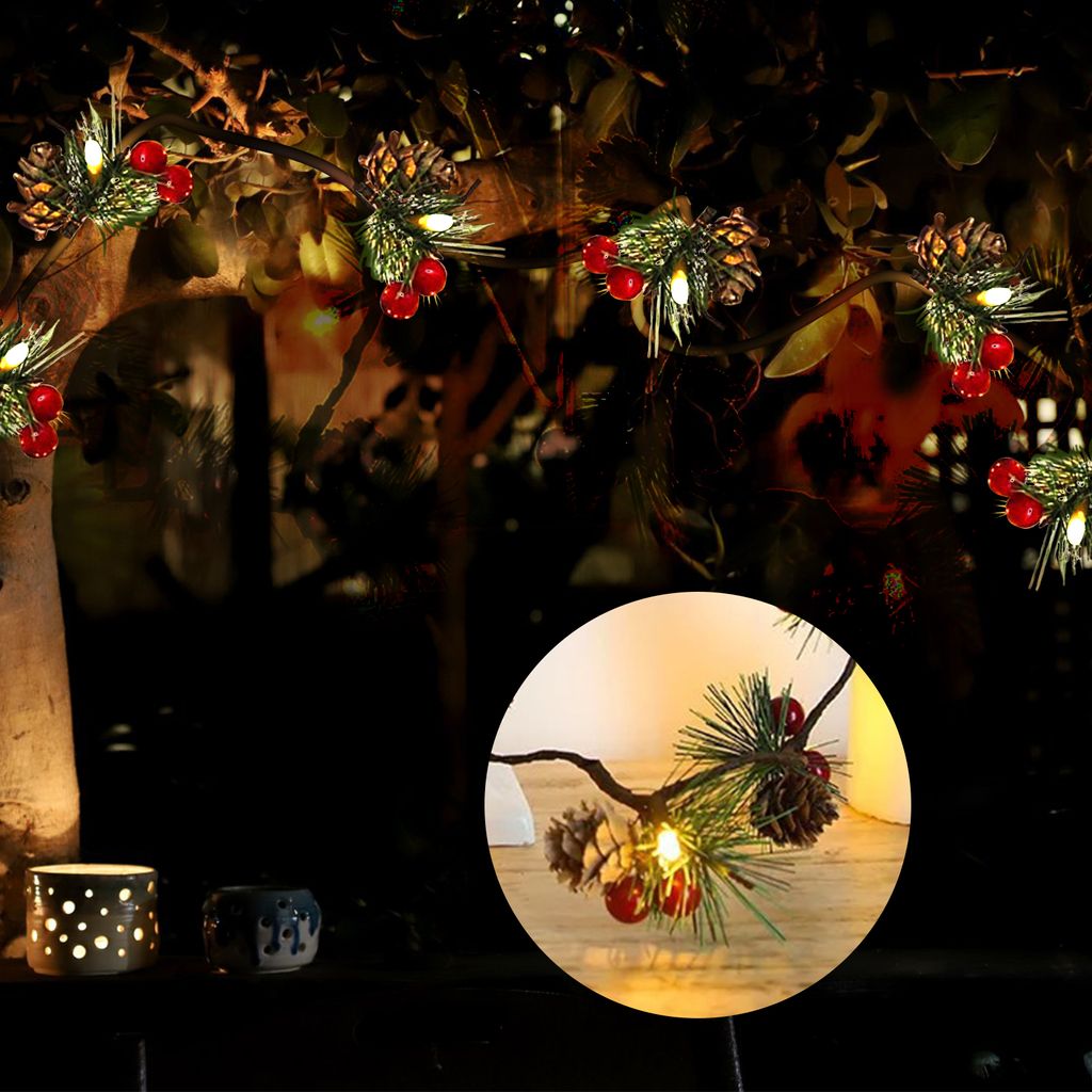 YZYOE Solar Ananas Kronleuchter - 60 LED Gartenbeleuchtung