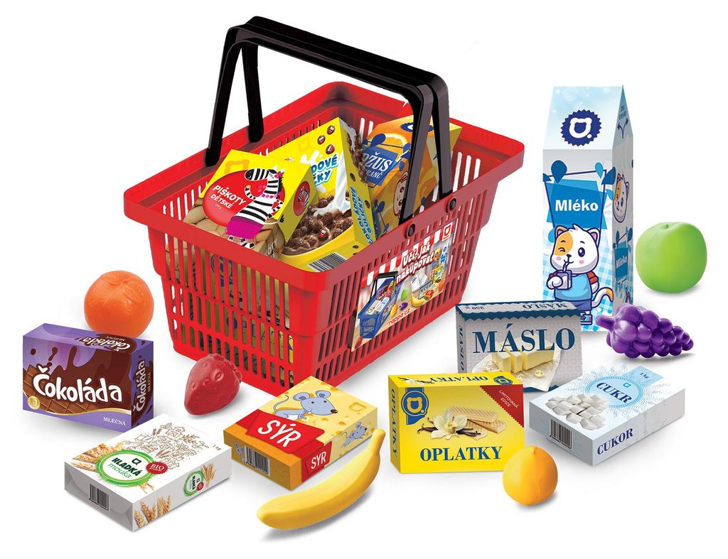 Nákupní Košík S Příslušenstvím červená Obrázek produktu 