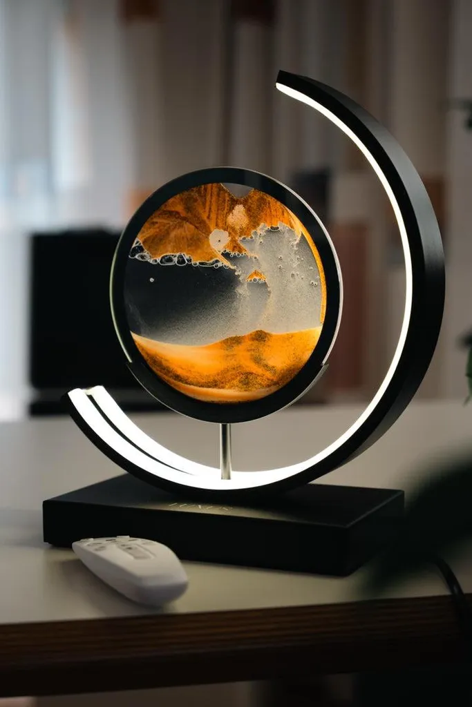 Lampe Sable Mouvant Rouge Luxe - Anti-Stress Créatif Déco d'Intérieur - 4