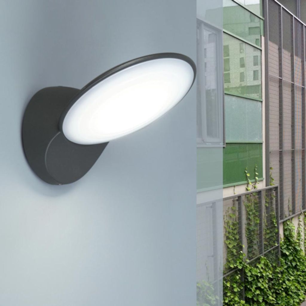 Lutec LED Aussen-Wandlampe Tona 600lm IP44 Anthrazit