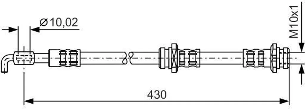 Durite de frein hydraulique arrière pour Frontera B Bosch 1987476342