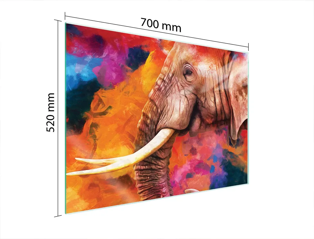 Proteggi Fornelli 70x52 in Vetro Temperato Elefante - Anti-macchia