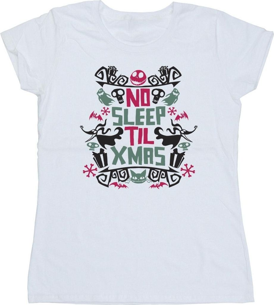 Disney - "The Nightmare Before Christmas No Sleep Til Xmas" T-Shirt für Damen BI35756 (L) (Weiß)