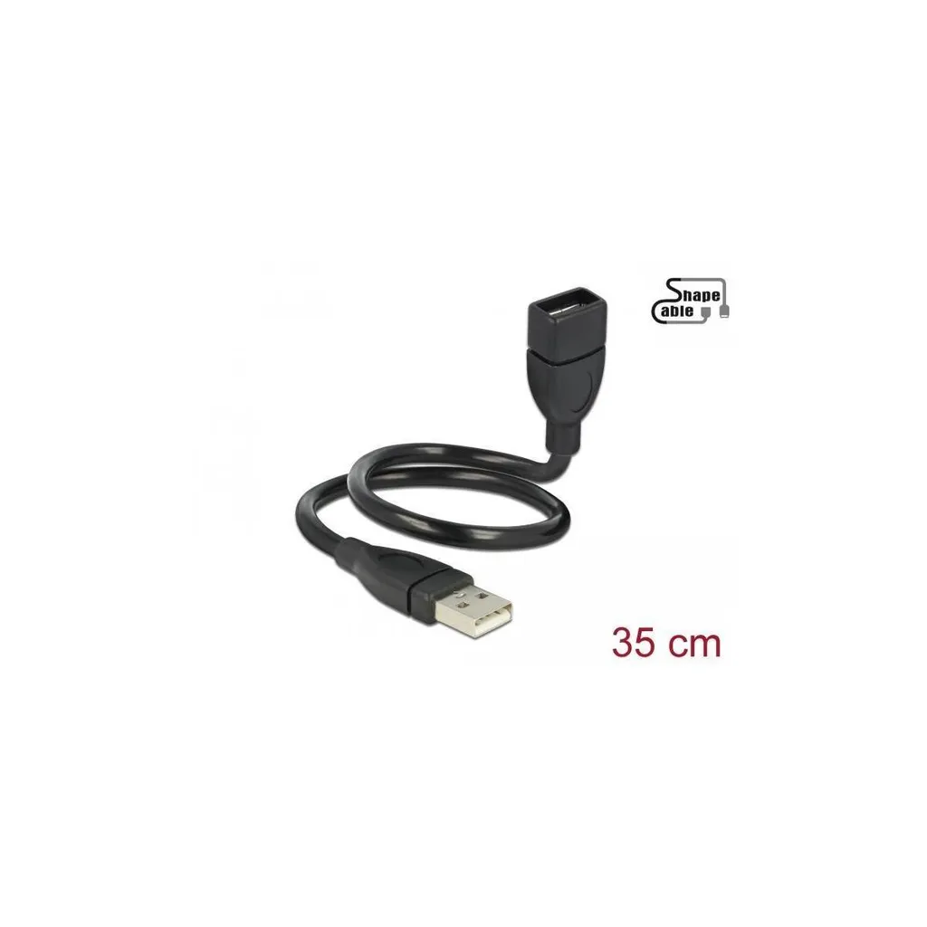 Delock Extension USB 2.0 Tipo-A 0.35m - Ideale per Workstation e Server - 4