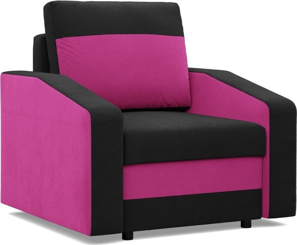 Loungesessel für das Wohnzimmer Orion, Schwarz + Rosa