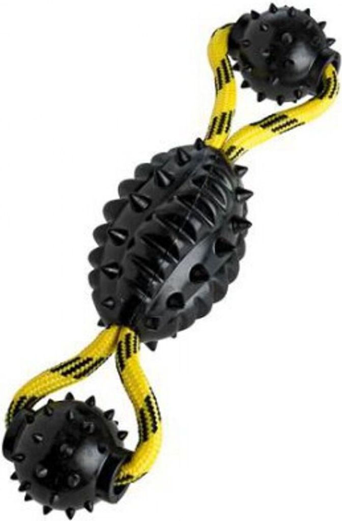 Hunter Hundespielzeug Spike Ball, mit Kordel Vollgummi farblich sortiert, 30 cm