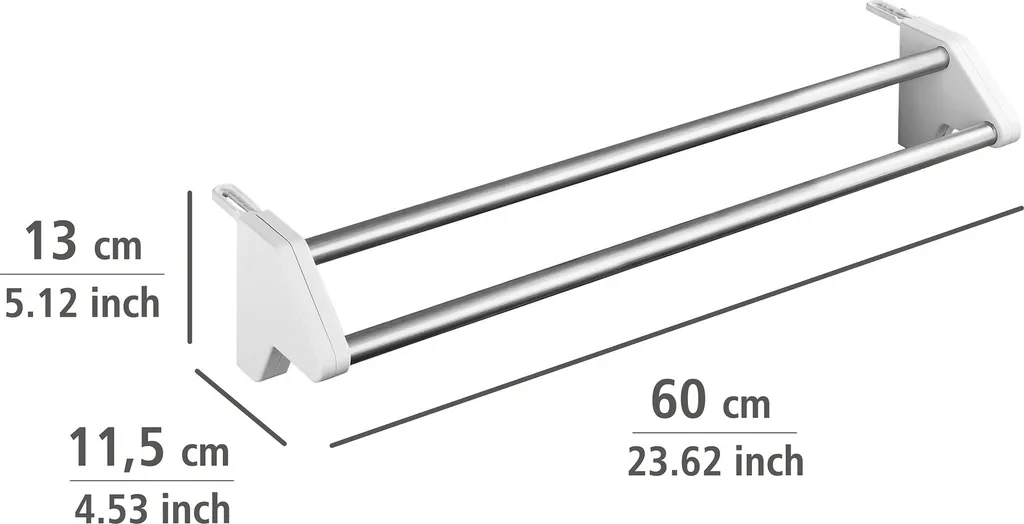 Séchoir de radiateur pour petit appartement gain de place longueur 60cm