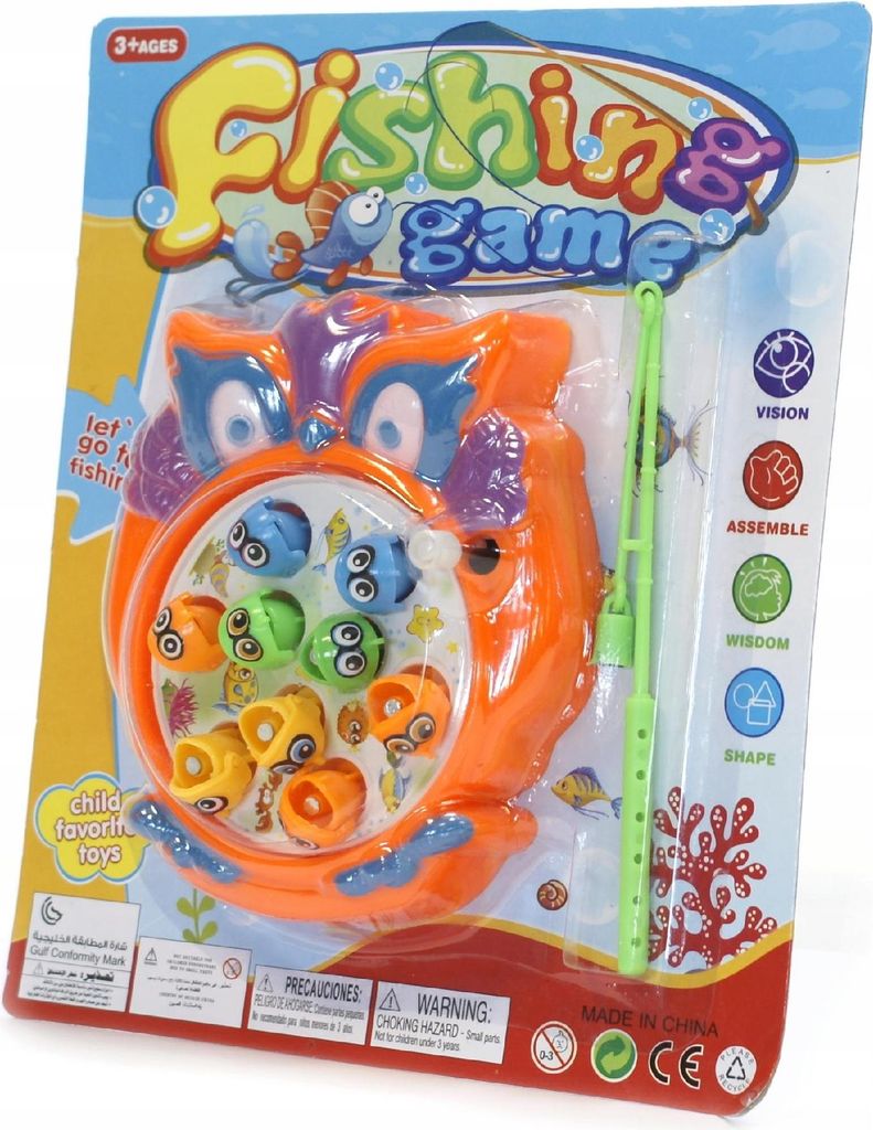 Angelspiel Fische Fangen - Geschicklichkeitsspiel für Kinder & Familie mit Angelrute