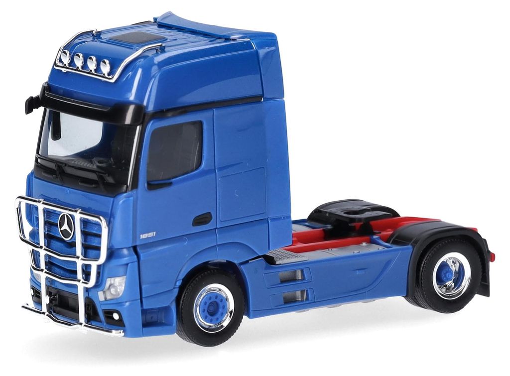 Herpa LKW MB Actros 18 Giga SZM Rammschutz+Lampenbügel blau 311533-005