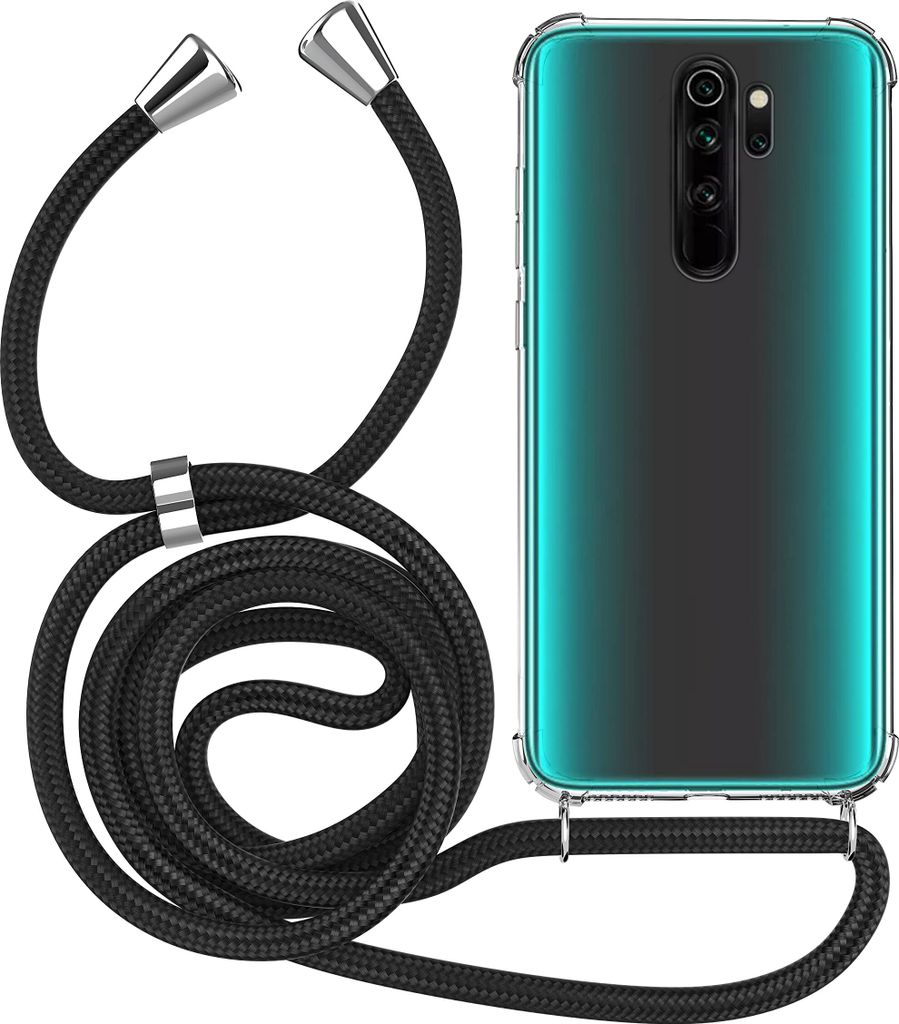 Handykette für Xiaomi Redmi Note 8 Pro - Handyhülle mit Schnur Cover in Schwarz