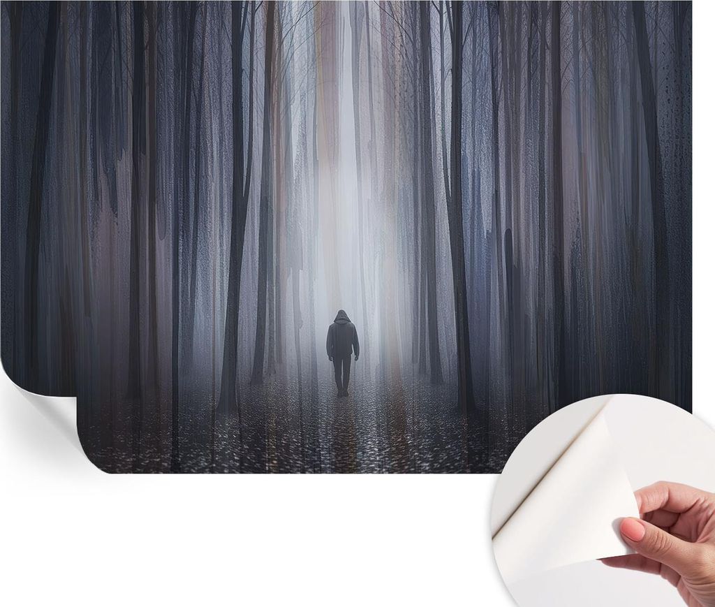 Selbstklebende Wandtapete - Dekorative Tapete für Wohnzimmer - Klebefolie für Wandbilder - Tapetenfolie für Wanddekoration - 152x104 cm - Stille...