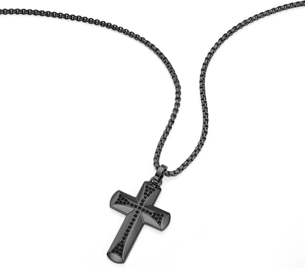 Collana Police Crossroads: Gioiello Uomo in Acciaio con Croce