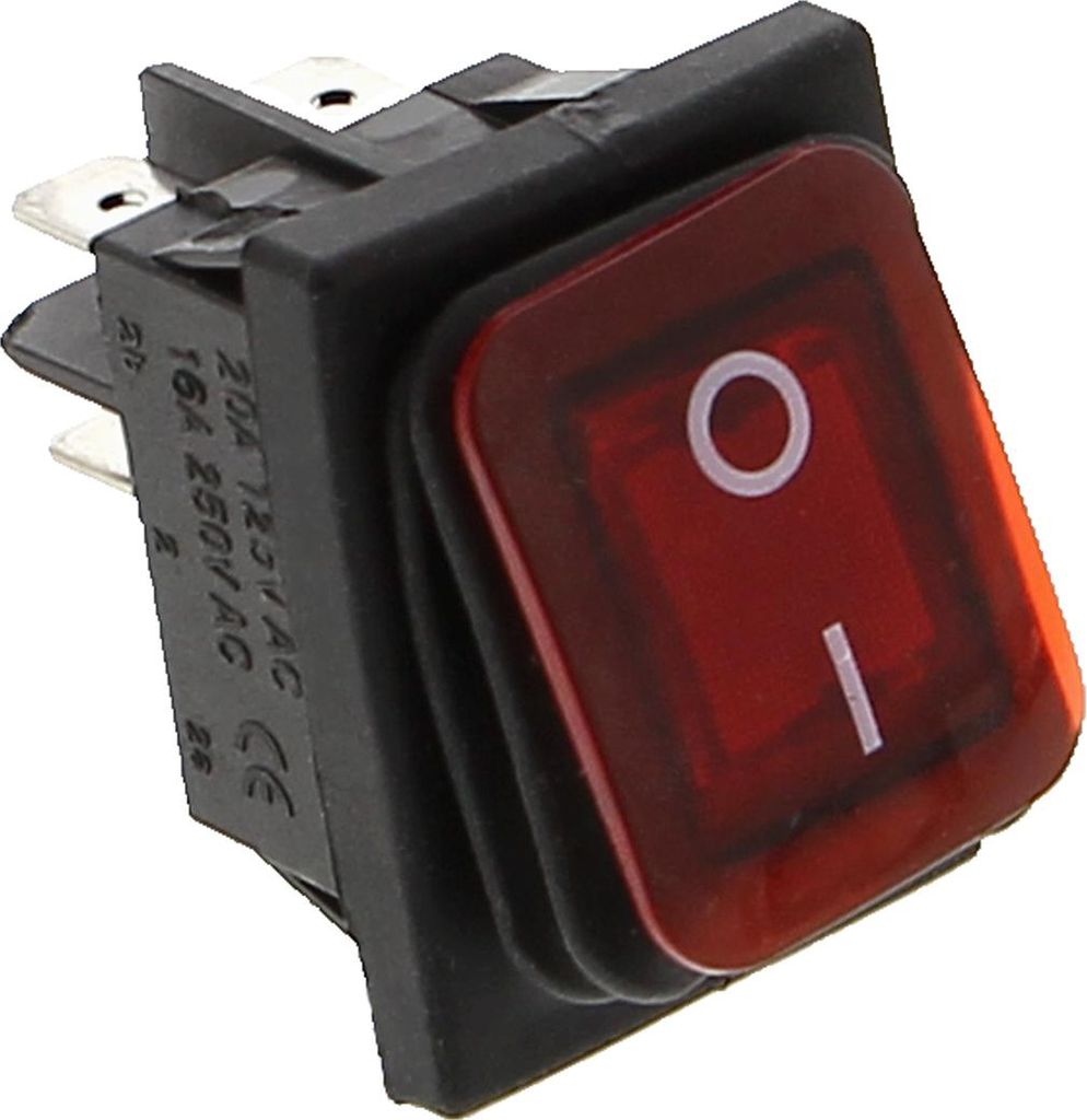 Wippschalter KCD-2 - 21.5*27.5mm, wasserdicht, beleuchtet