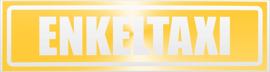 Kiwistar Enekltaxi invertiert Magnetschild Schild magnetisch - 60cm Gelb - reflektierend - Magnetfolie für Auto PKW Kfz