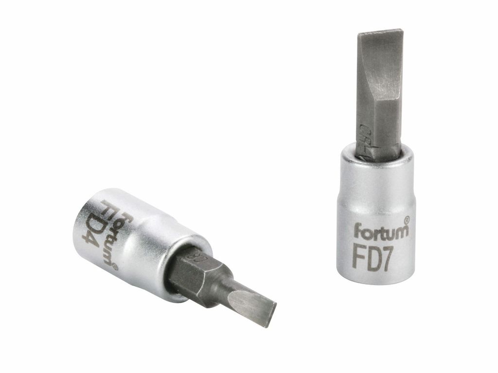 Fortum (4701802) Schlitzschraubendreher, 1/4", 7mm, L 37mm, CrV/S2