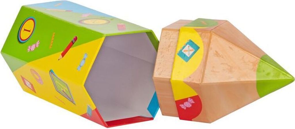 Idena Geschenkbox Schulanfang Stift mehrfarbig 10x27x9cm Produktbild 
