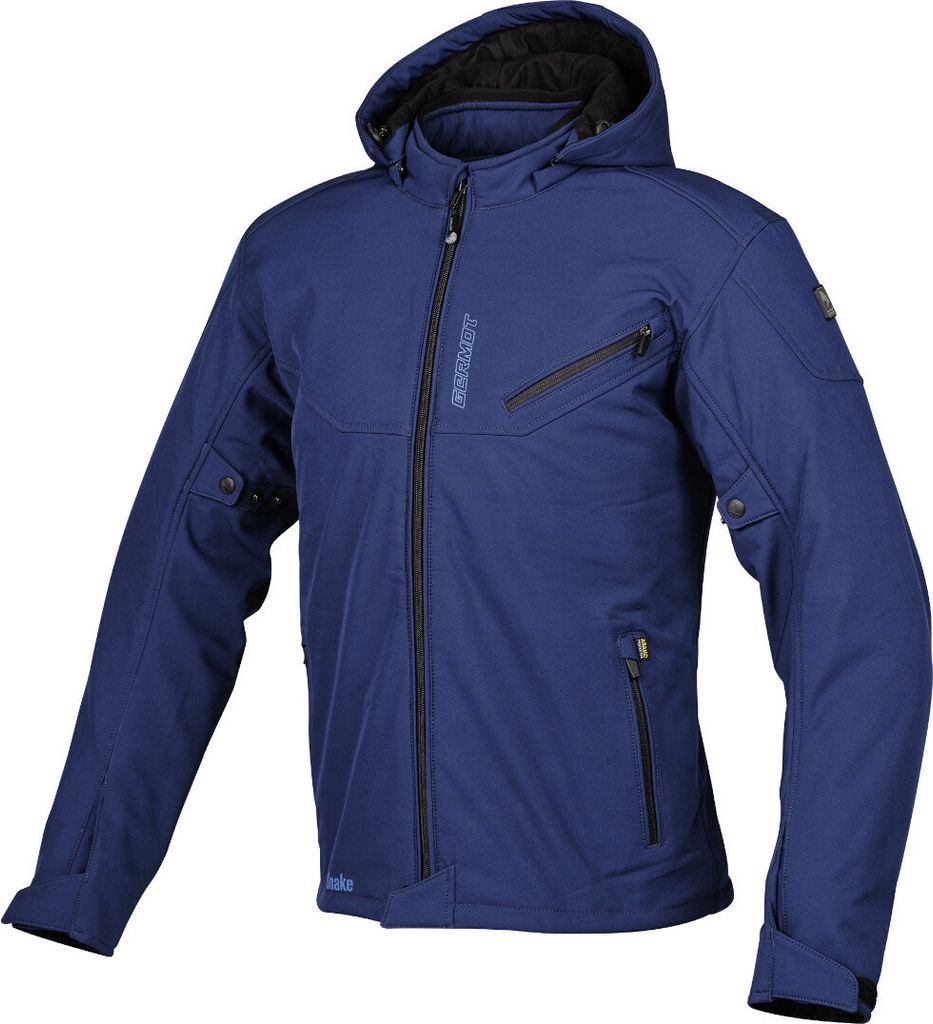 Germot Snake wasserdichte Motorrad Softshell Jacke, blau, 4XL