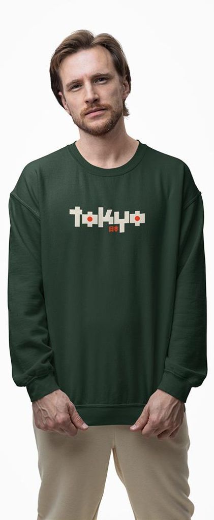 D&B Design Uni Pullover SWEB00008 Tokyo Waldgrün-Größe L