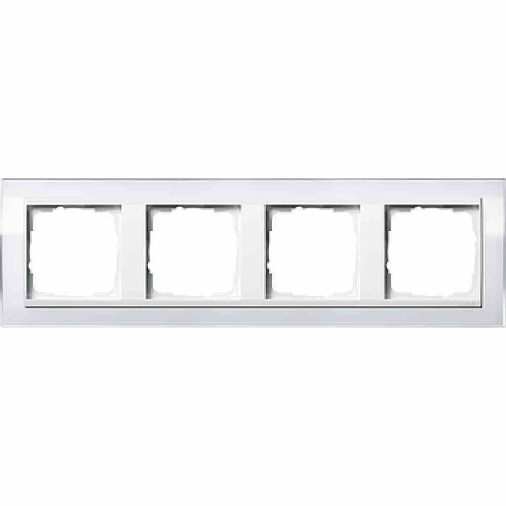 Gira Abdeckrahmen 4fach klar weiß 0214723