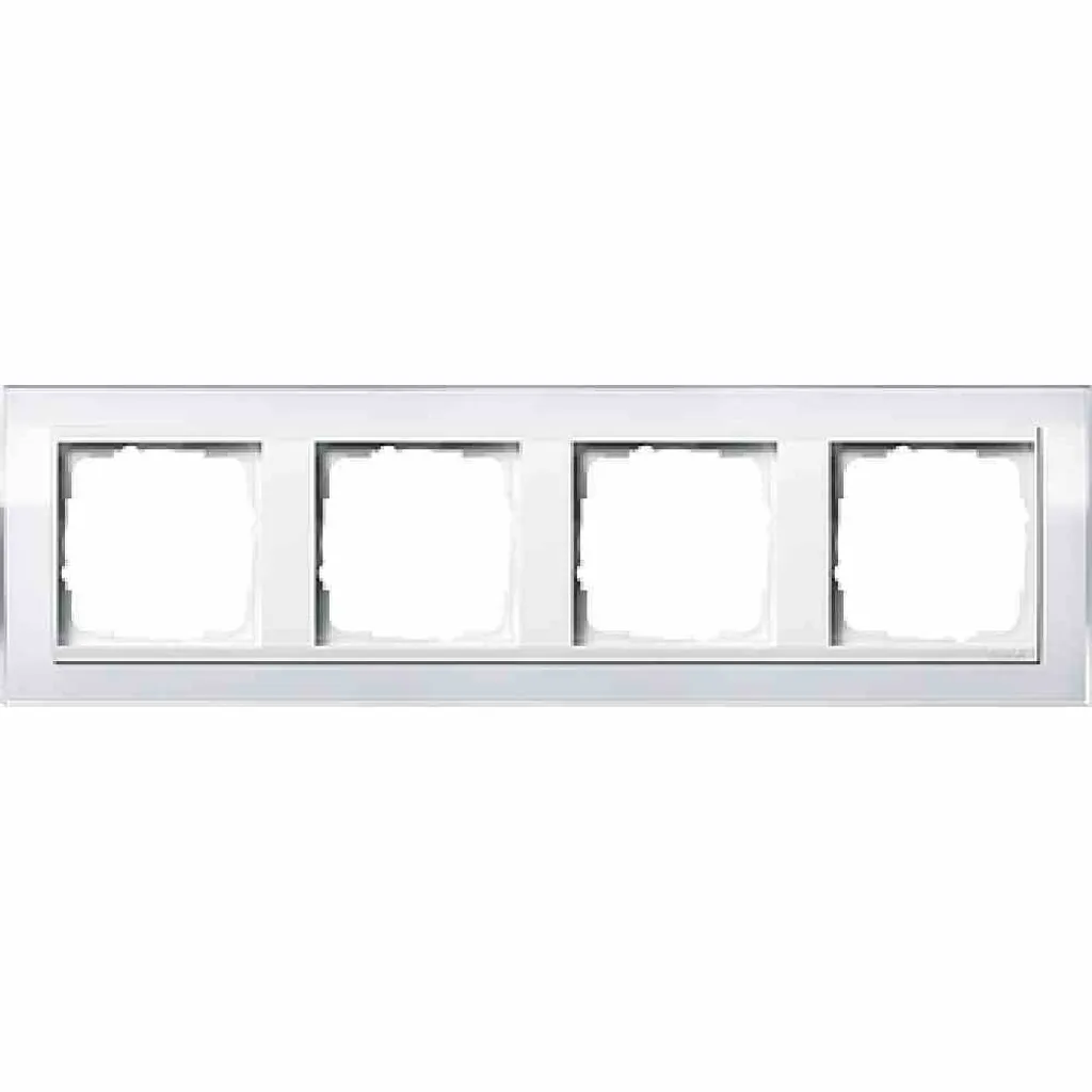Plaque de finition 4 postes Gira blanc pur brillant pour Standard 55