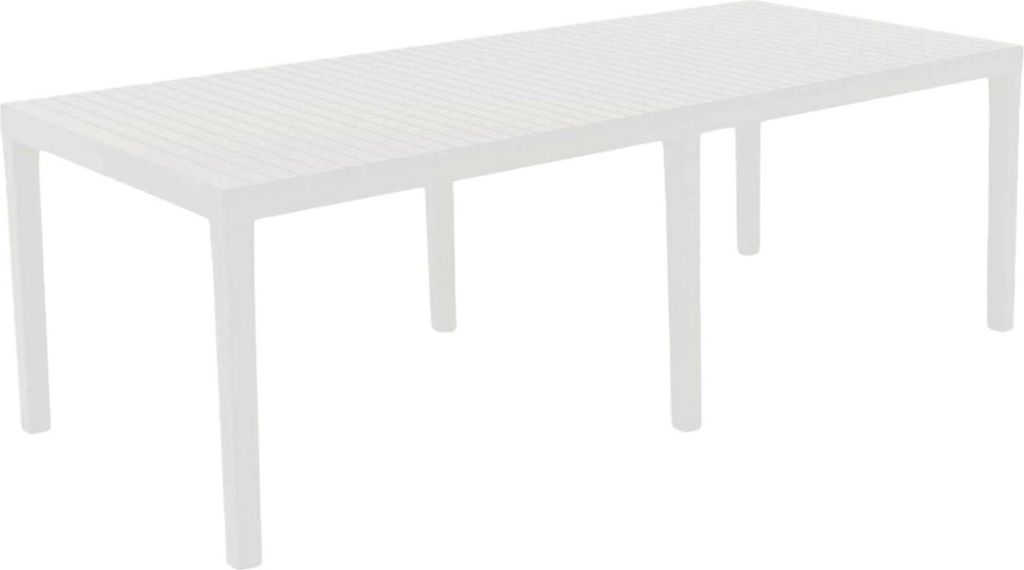 Gartentisch Dmica, Rechteckiger ausziehbarer Esstisch, ausziehbarer Gartentisch, 100 % Italy, 150x90h72 cm, Weiß