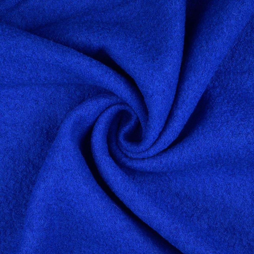 Walkloden LAURA Royalblau Uni, 385 g/m², ca. 0,5 m lang, ca. 1,46 m - 1,48 m breit, Stoffe Meterware, 100 % Wolle