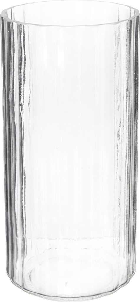 Hochwertige Glasvase mit Rillenstruktur für stilvolle Wohndekoration