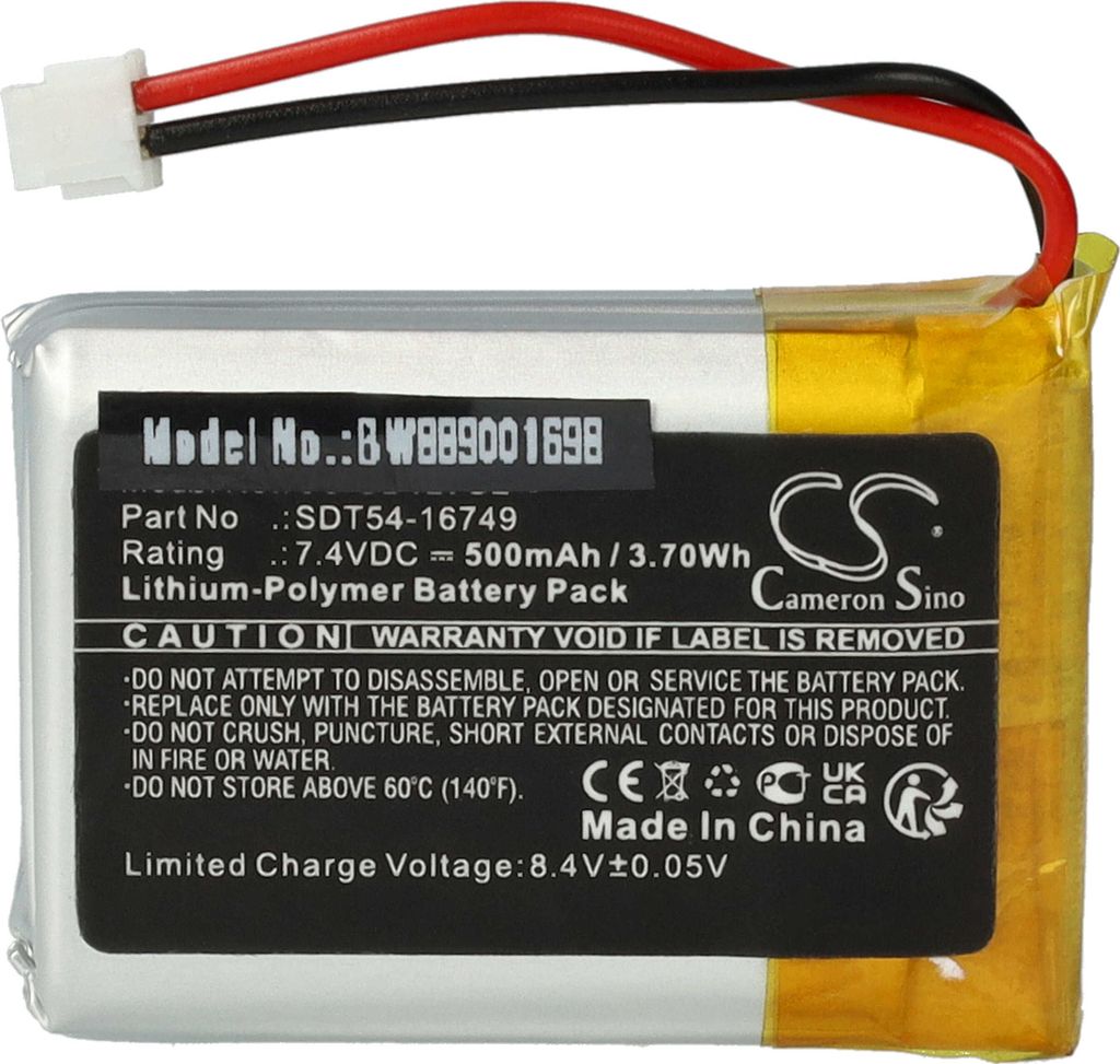 vhbw Akku kompatibel mit SportDog SD-875, SD-875E, SD-1275, SD-1275E Hundehalsband Hunde-Trainer (500 mAh, 7,4 V, Li-Polymer)