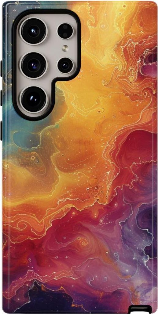 Bunte kosmische Nebelkunst – Hülle Kompatibel mit Samsung Galaxy S24 Ultra