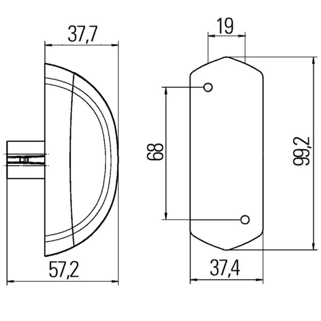 Segnalatore LED 24V Omologato IP67 per Ingombro Veicoli Pesanti - 1
