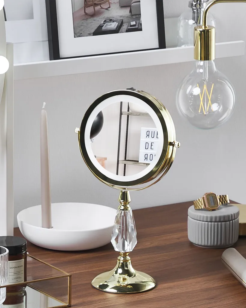 Miroir de Maquillage Tactile à LED,Éclairage Réglable,avec Lumière