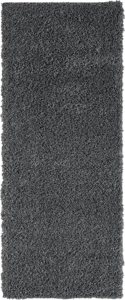 MY-RUG Teppich, Hochflorteppich Shaggy Star, 200x80, grau, leicht glänzend, extra flauschig, Läufer