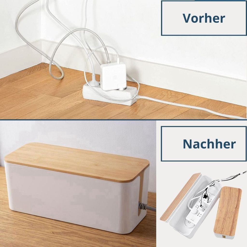 BUDDLEY Kabelbox Bambus (SET), Kabelbox, Produktbild 3