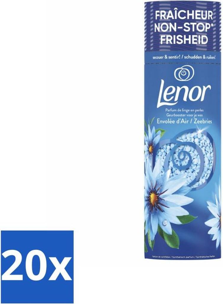 Lenor – Duftverstärker – Meeresbrise – Non-Stop-Frische – 19 Wäschen - Vorteilspack - 20 Stücke
