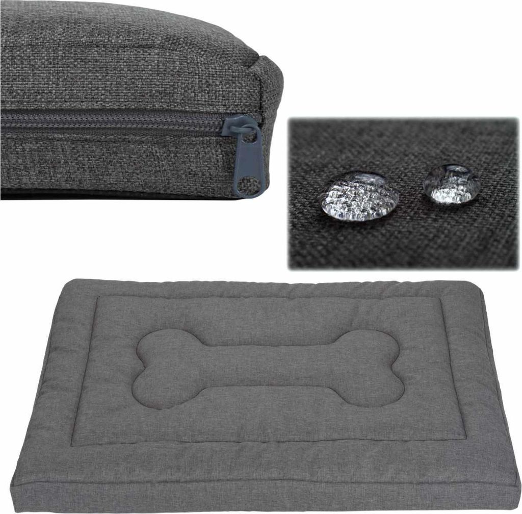 Hundebett, Hundematratze, Welsti dunkelgrau XL 130x90