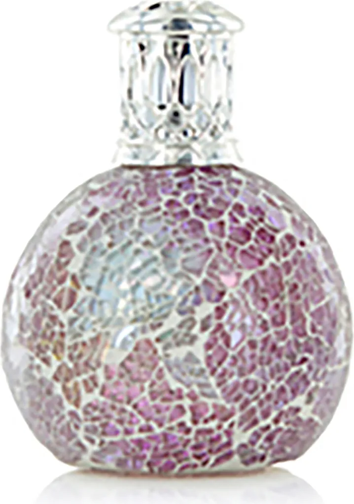 Diffuseur de parfum Frosted Rose 11cm - Verre givré rose bleu et argenté