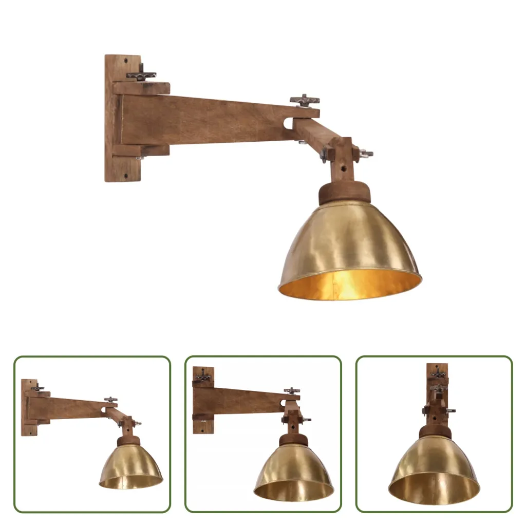 Lampada da Parete 25W Ottone Anticato E27 | Applique Vintage Online