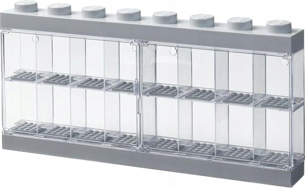 Szara skrzynka na 16 minifigurek Zdjęcie produktu 