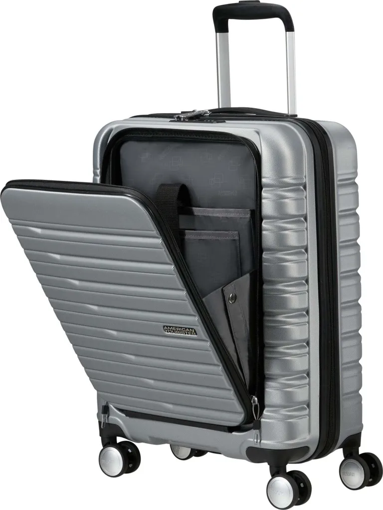 Trolley rigide Flashline Spinner 55 avec compartiment PC Frontloader gris