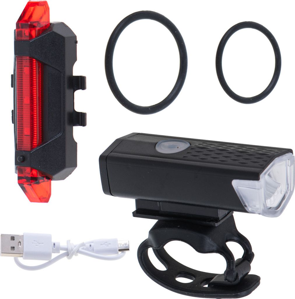 Led světlo na kolo zadní-přední sada USB Obrázek produktu 