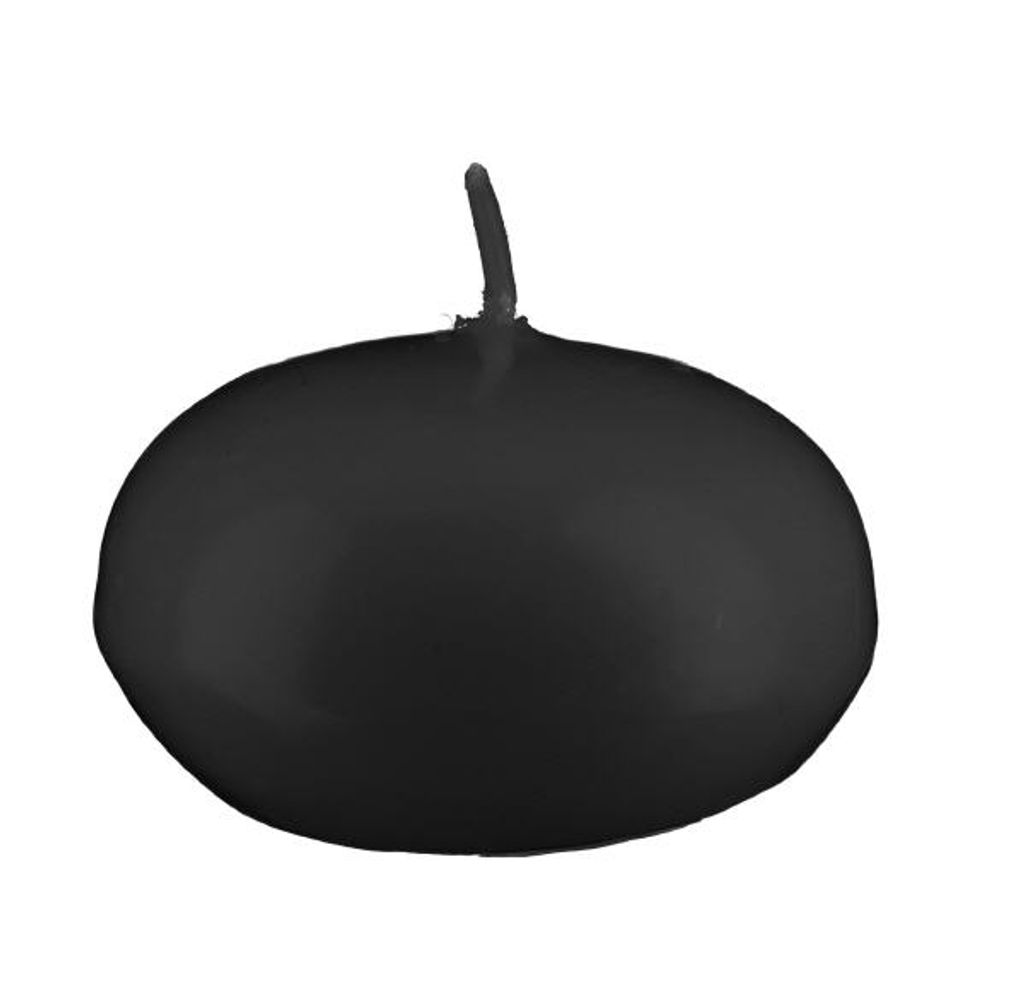 Schwimmkerzen Schwarz Ø 60 x 24 mm, 20 Stück