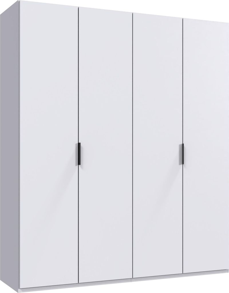 Falttürenschrank >OXFORD< in WEISS - 200x236x58cm (BxHxT)