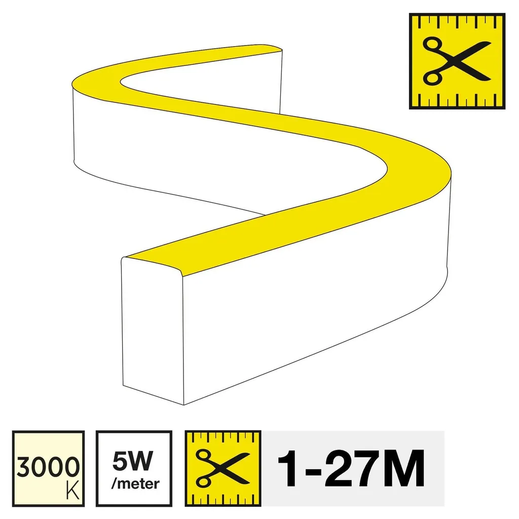 Ruban LED Néon Flexible Side 3000K : Luminaire Extérieur Étanche IP67