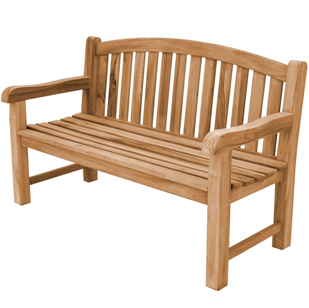 Teako Design XXL Teak Gartenbank Bari – Parkbank in 120 cm, 150 cm oder 180 cm Breite, wetterfest & robust (150 cm)