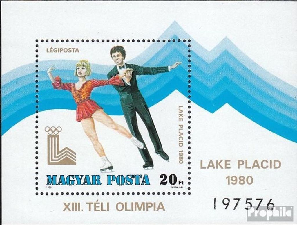 Briefmarken Ungarn 1979 Mi Block140A (kompl.Ausg.) postfrisch Olympische Winterspiele 80