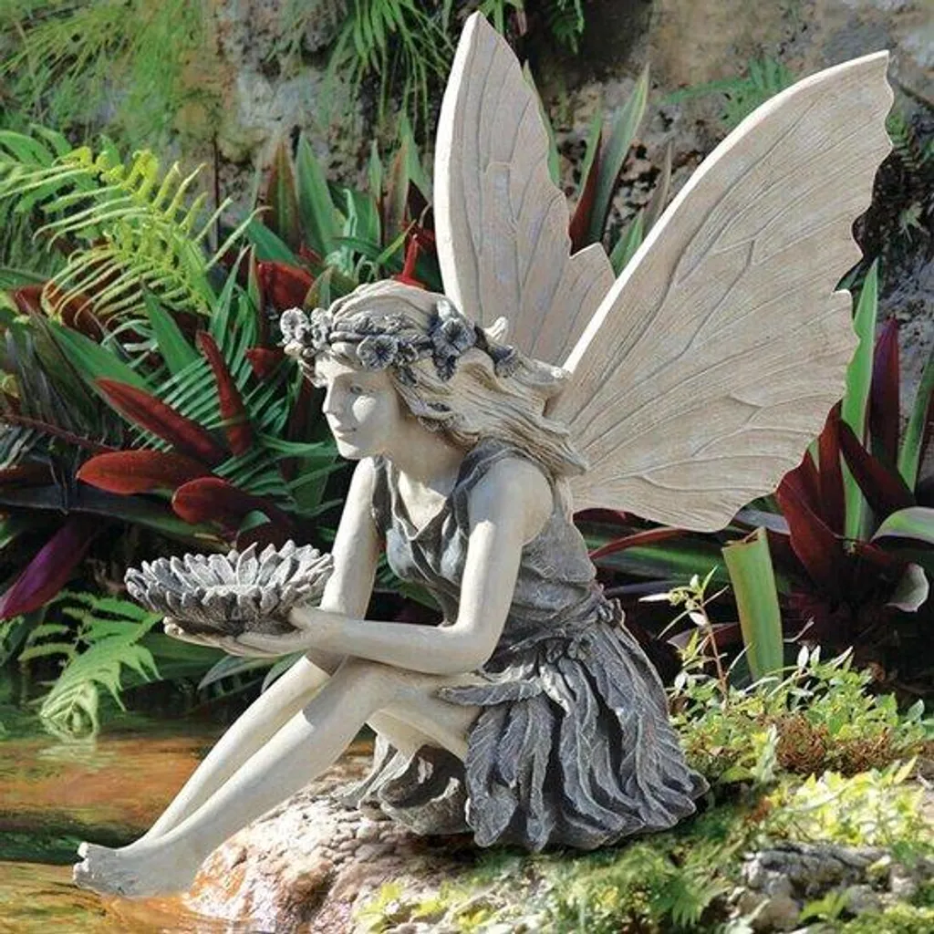 Figurine de fée du jardin miniature en résine Hars décoration artisanale