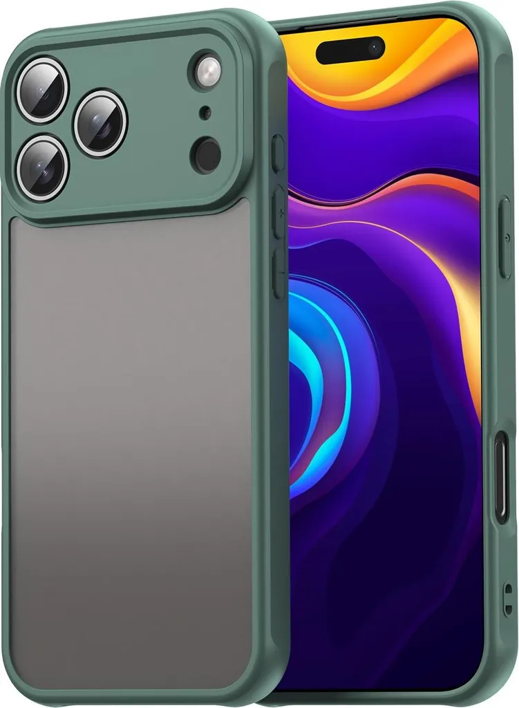 Custodia Phonesta AirFrost iPhone 17 Pro Max - Verde Opaco Semi-Transparent