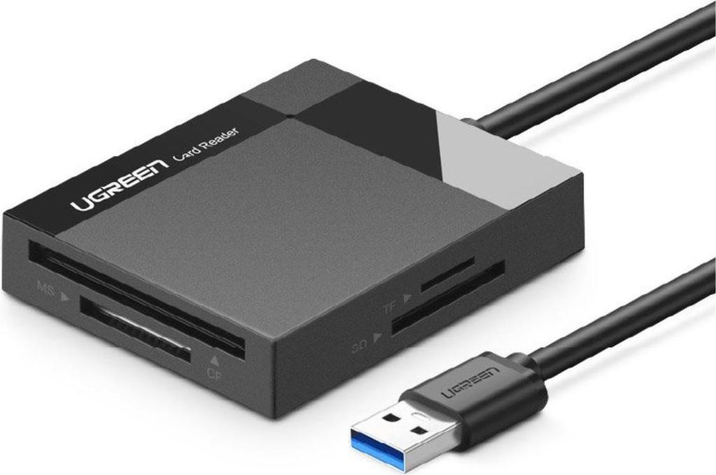 Ugreen CR125 SD/Micro SD/CF/MS USB 3.0 Kartenleser Schwarz